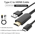 Miniatyrbild 2 av 5: USB C till HDMI-adapter (4K@60Hz), C till HDMI-kabel, USB C till HDMI-adapter med laddning