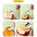 Miniatyrbillede 5 af 5: Grapefrugtskeer med runde takkede kanter til frugt og dessert, keramisk håndtag i rustfrit stål med opbevaringsboks (C)