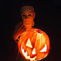 Miniatyrbillede 2 af 5: Lysende Michael Myers Statue Halloween Dekoration Sam Trick 'r Treat Med Græskar Gyserfilm Havegnomer Dekoration Harpiks[C] No Light