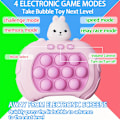 Miniatyrbild 4 av 5: Snabb Tryckbubbla Spel, Handhållen Pop Ljus Upp Pro Spel Leksak, Elektronisk Snabb Tryckspel, Sinnesleksak, Rosa Kanin