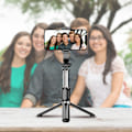 Miniatyrbillede 4 af 5: 40 Tommer Trækbart Alt-i-Én Smartphone Stativ - 360° Rotation, Trådløs Fjernbetjening, Kompakt Design