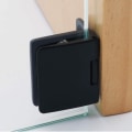 Miniatyrbild 1 av 5: 2 st Fastspända Glasdörrs gångjärn i Zink-legering, för 5-7mm Glas (Svart)