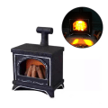 Miniatyrbilde 2 av 3: Dukkehustype Led Peis 1:12 Skala DIY Stue Miniatyr Møbler Scene Black fireplace 5cmx5cm