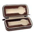 Miniatyrbilde 2 av 5: Urboks Bærbar Glidelåsdesign Enkelt Stilig Ur Oppbevaring Organizer Urveske Brun 2 Spor[C]