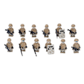 Miniatyrbild 3 av 5: 12 st Minifigur Soldater Block med Olika Kläder, Rustning, Män, Actionfigurer för Barn M8019 Höjd 4,5 cm / 1,8 tum