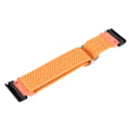Miniatyrbillede 4 af 5: 22mm Flettet Urrem 26mm Spænde Justerbar Elastisk Spænde Lukning Flettet Udskiftningsrem til Fenix 7X Orange[C]