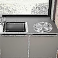 Miniatyrbild 2 av 3: Inbyggd Typ Inbyggd Rostfri Stål Soptunna Fliklock Swing Balans Fliklock Soptunnelock Kök (C)