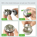 Miniatyrbillede 4 af 5: Star Wars Grinder Krydderkværn, Spespo Urte Grinder Mill med Pollen Catcher 2\", Lavet af Holdbar Zink Legering, til Urter, Pollen, Blomster, Sort Gave