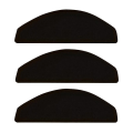 Miniatyrbild 1 av 5: 3 st / 5 st Trappstegsmatta Anti-damm Halksäker Flanell Inomhus Familj Bullnose Matta för Hem[C] Black 3 Pcs