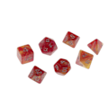 Miniatyrbild 2 av 5: 3x7st Polyedriska Tärningar D4 D6 D8 D10 D12 D20 för DnD RPG Spel Röd Gul (C)