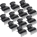 Miniatyrbillede 1 af 5: Varme Rulle Clips Hårkrølle Klips Erstatnings Rulle Clips til Kvinder Piger Hårsektion Styling (12 Stykker, Sort) Sort - (C)