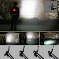 Miniatyrbild 3 av 4: Löparlampa för bröstet med justerbar stråle, 500 lumen, USB-uppladdningsbar, vattentät, framlampa och baklampa C5