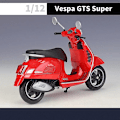 Miniatyrbillede 2 af 5: Welly 1:12 Vespa GTS Super 2020 Die Cast Køretøjer Samleobjekter Hobby Motorcykel Model Legetøj White with box