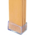 Miniatyrbild 4 av 5: 16-pack rektangulära silikongolvskydd för stolsben - 20 x 30 mm H (C)