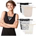 Miniatyrbild 1 av 3: 6 stycken Spets Clip-on Mock Camisole BH-inlägg - Spets Sekretesspaneler (C)