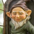 Miniatyrbilde 5 av 5: Fantasifulle hagepynt og dekorasjon - dverg, mini dverg, tre skulptur [C]