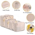 Miniatyrbild 4 av 5: Eono 8-pack Packningskuber för Resväska Lättvikts Bagage Packningsorganisatörer Packningskuber för Restillbehör - Beige Blue
