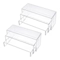 Miniatyrbilde 1 av 5: Akryl Display Stativ, Klare Rektangulære Stativhyller for Visning 6stk