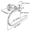 Miniatyrbillede 2 af 3: Crystal Series Messing Toiletpapirholder, Poleret Krom