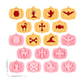 Miniatyrbilde 1 av 5: 9 stk 3D Utskjæringsformer Halloween Gresskar Kjeksform Fondant Bakeverktøy Bakeformer DIY Håndtrykk Kjeks Stempel[C]