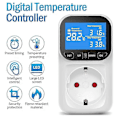 Miniatyrbillede 3 af 5: Digital Temperaturregulator Stikkontakt Termostat med Tidsensor Probe Varme Køle Kontakt 16A EU Stik (HYYC)