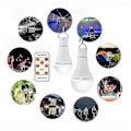 Miniatyrbild 3 av 5: USB Laddningsbar Glödlampa med Fjärrkontroll, 7W LED Batteridriven Glödlampa, E27 Touch-Dimbar Glödlampa med Timerfunktion, Utomhus Camping Nödsituation