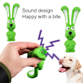 Miniatyrbillede 3 af 5: Interaktiv Squeaky Hundelegetøj Langøret Kanin Design Tandrensning Bidresistent Indbygget Lyd Kæledyr