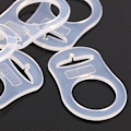 Miniatyrbilde 5 av 5: 10 stk. Knapp Silikonring Smokkeholder Mannekeng Adapter Transparent (C)