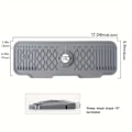Miniatyrbillede 1 af 5: 1 stk Premium Anti-Slip Silikon Vandhane Sprøjtbeskyttelsesmåtte - Afvanding & Si - Nem Rengøring, Foldbar Kant, 5° Hældning, Vandomdirigerende Design til Køkken