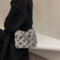 Miniatyrbild 3 av 4: Plush Väska Höst & Vinter Armhålsväska Hög Kvalitet Handväska Damernas Nya Mode Ins Axelväska White