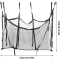 Miniatyrbilde 2 av 5: Oppbevaringsnett for bassengflytere, plassbesparende oppbevaringspose for basseng, sammenleggbar nettpose for basseng, hengende oppbevaringspose for basseng, for oppbevaring i hagen 145x85cm