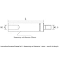 Miniatyrbilde 3 av 5: 5 stk. Skive Digital Indikator HSS Indikator Skive Stang Forlengelsesstangsett M2.5 20 40 60 80 100mm El