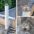 Miniatyrbillede 3 af 5: Rustfrit Stål Nedløbsrør Beskyttelse Blade Fangst Til Tagrør[C] 50mm