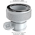 Miniatyrbild 5 av 5: Pool Adapter, Set med 4 Pump Adaptrar, Pool Slangadapter, Slangadapter B för Poolfiltreringssystem (grå)[C]