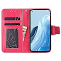Miniatyrbild 4 av 5: Magnetiskt stängande plånboksfodral i PU-läder för Oppo Find X5 Lite Smartphone Rose
