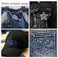 Miniatyrbild 2 av 2: 20 st Iron-on-lappar Jeanslappar Reparationslappar Klädlappsstickers Hålplåster för Jeans Kläder