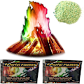 Miniatyrbild 1 av 5: Magiska Neon Flamfärger, Eldfärgspulver Färgglatt Flammpulver För Lägereld Eldstad, 2 Förpackningar