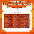 Miniatyrbild 3 av 5: Halloween-Duk 1-Pack, Rektangulär Svart Spets Polyester, Spindelnätsdesign för Spöklikt Matbord, Maskintvättbar, Mångsidig Användning, 60\"