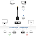 Miniatyrbillede 3 af 4: HDMI til VGA Adapter (han til hun)