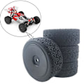 Miniatyrbillede 3 af 5: 4 stk. RC Gummidæk Sæt til WLtoys 144001 & 1/18 1/16 1/10 RC Bil Sort (C)