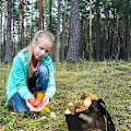 Miniatyrbilde 5 av 5: Sopplukkepose, Foraging Meshposer, Foraging Lomme Høsting Soppkurv Plukkepose