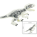 Miniatyrbillede 2 af 3: Dinosaur Byggeklodser Legetøj, Tyrannosaurus Dinosaur Modulær Konstruktionslegetøj Jurassic Legetøj T-rex Raptor Figur Gave Til Børn I Alderen 3-12 År White