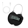 Miniatyrbild 2 av 5: Smart Time Lock LCD-display, Multifunktionell Resa Elektronisk, Vattentät USB Laddningsbar Tillfällig Hänglås