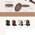 Miniatyrbilde 2 av 5: 4 stk Kaffe Kapsel Lopp, Matkvalitet Silikon Lopp for Nespresso Vertuo Pods, Vertuo Pod Lopp for Påfyllbar Nespresso