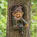 Miniatyrbilde 4 av 5: Fantasifulle hagepynt og dekorasjon - dverg, mini dverg, tre skulptur [C]