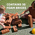 Miniatyrbillede 4 af 5: Lego-lignende Byggelegetøj, Livsstor 1,6*0,8*0,45cm Falske Skum Byggeklodser (100