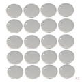 Pikkukuva 1 / 4: 40x Pyöreä ruostumattomasta teräksestä valmistettu tunnistuslaatta lemmikeille, metallinen aihio 18mm (C)