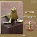 Miniatyrbillede 2 af 3: Julepynt til Børn Havsæl Pynt Sæl Figur Model 3d Sæl Legesæt Havdyr Figur[C] Golden 4.1x3cm