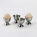 Miniatyrbilde 3 av 5: 4 stk. fjærtrådbrett i rustfritt stål, eggeholder for kokte egg, oppbevaringsholder, metall eggkopp, spiral Spr (C)