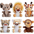 Miniatyrbild 1 av 5: 12 stycken Mini Fyllda Djungeldjur Plyschleksaker i 12 cm Söta Plysch Elefant Lejon Giraff Tiger Plysch för Djurtemafester